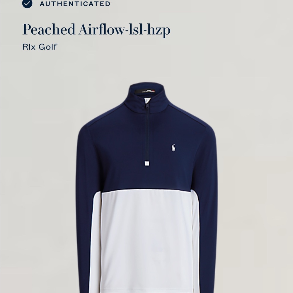 Ralph Lauren RLX Navy and White Peached Airflow-lsl-hzp Jacket
